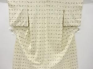 アンティーク　絣柄織出し手織り紬単衣着物